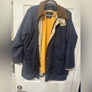 Faconnable Yellow Jacket with Brown Corduroy Collar